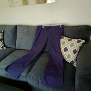 Women Petite Purple Cherokee Scrub Pants